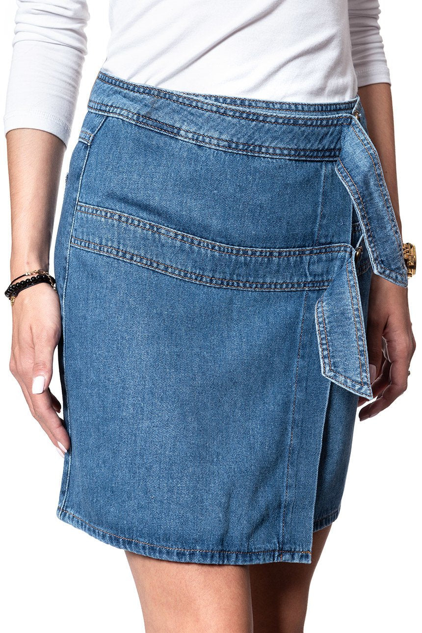 SPÓDNICA JEANSOWA MUSTANG Wrap Skirt 1007016 5000 680