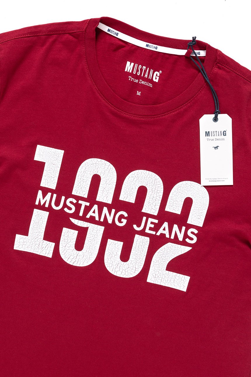 MUSTANG T SHIRT Alex C Print RHUBARB 1007850 7194