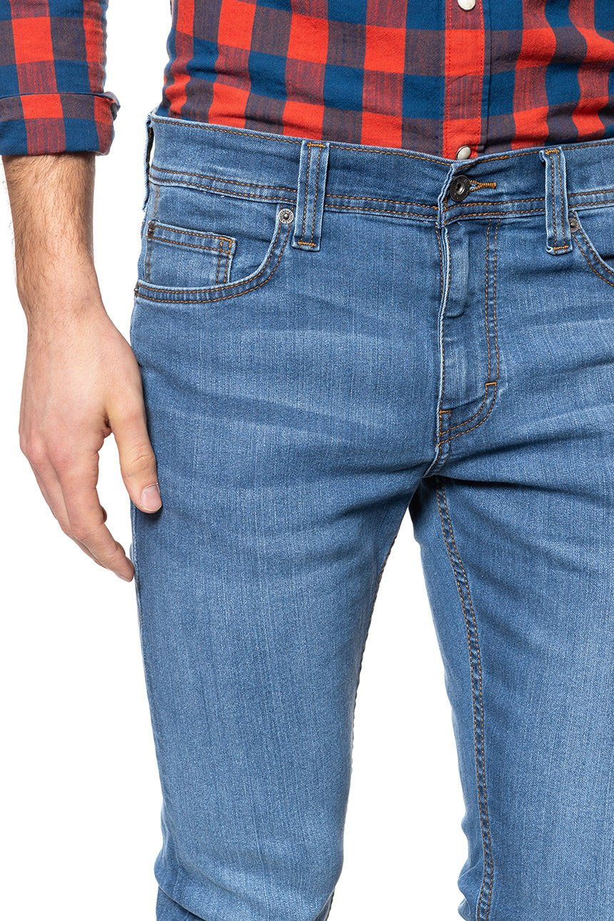 SPODNIE MĘSKIE MUSTANG SPODNIE MĘSKIE Jeans Bosten Slim Fit Fresh Blue 1007660 5000 602