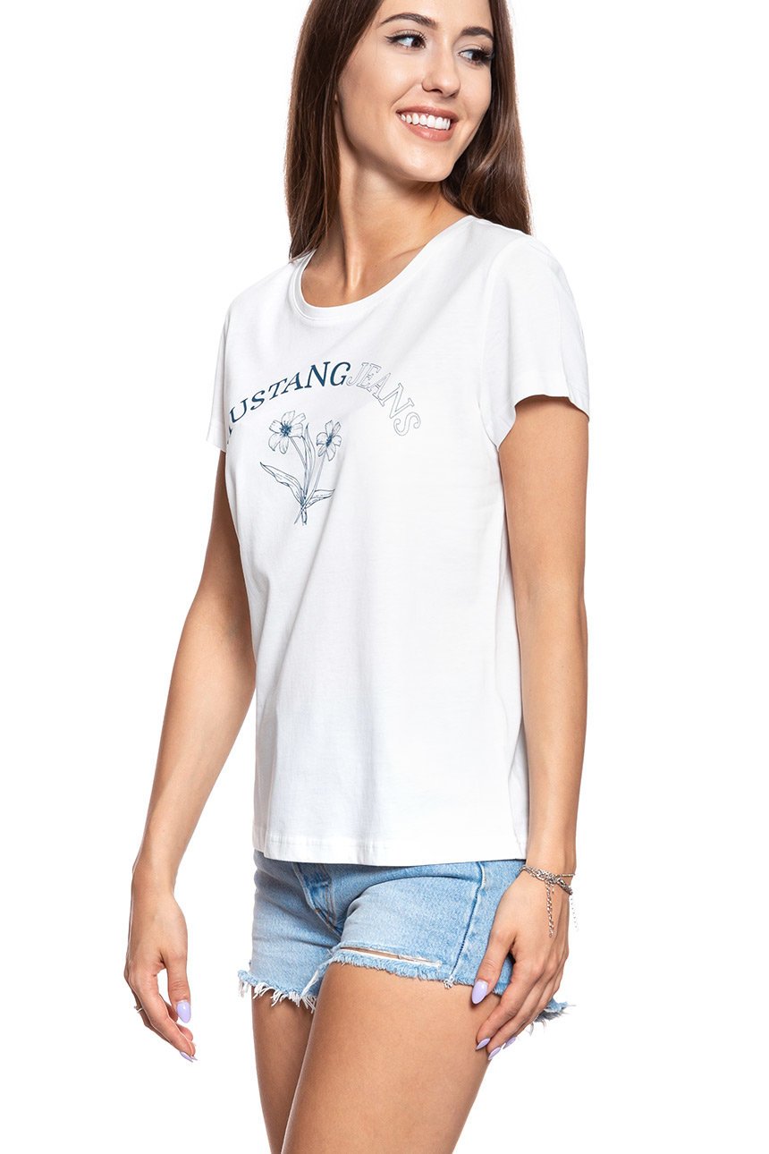 MUSTANG T SHIRT DAMSKI Alina C Print Cloud Dancer 1008934 2020