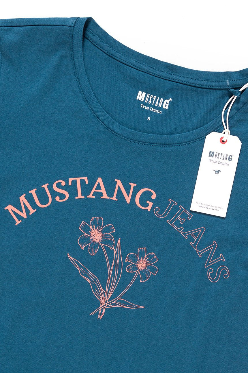 MUSTANG T SHIRT DAMSKI Alina C Print Majolica Blue 1008934 5243
