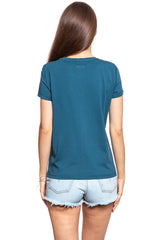 MUSTANG T SHIRT DAMSKI Alina C Print Majolica Blue 1008934 5243