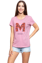 MUSTANG T SHIRT DAMSKI Alina C Print Lilas 1009028 8148