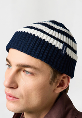 Czapka Wrangler Striped Beanie Dark Navy 112372408