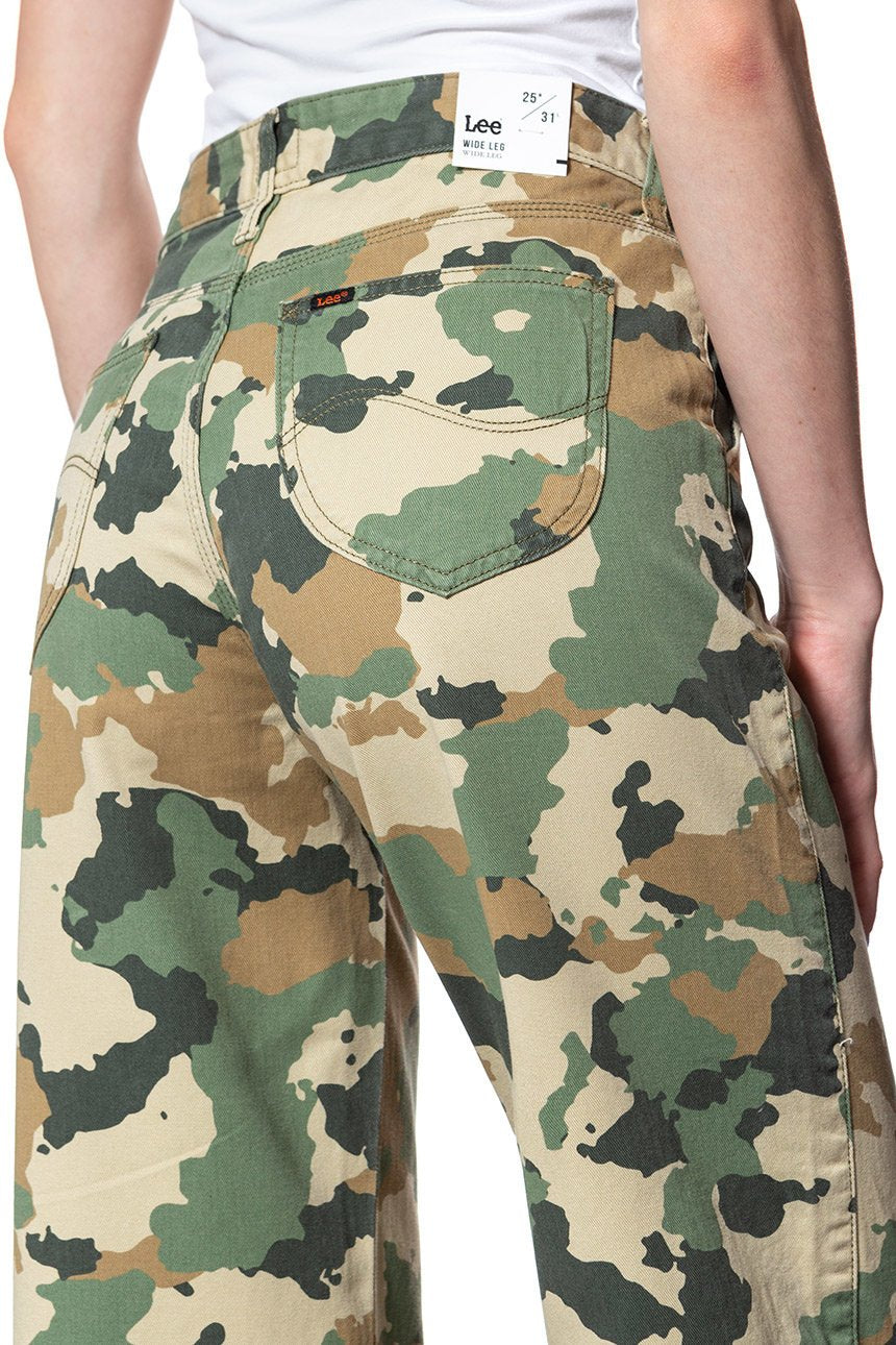 SPODNIE DAMSKIE LEE WIDE LEG CAMOUFLAGE L31GCW03