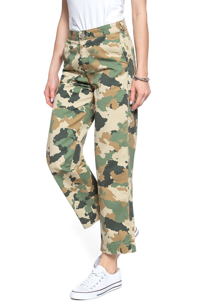 SPODNIE DAMSKIE LEE WIDE LEG CAMOUFLAGE L31GCW03