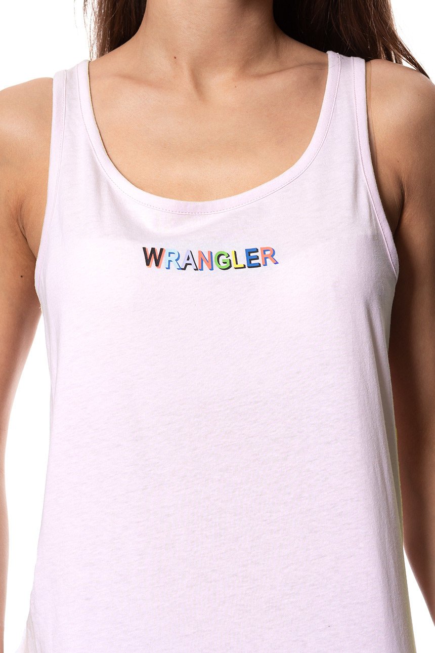 WRANGLER T SHIRT DAMSKI  TANK LAVENDER FOG W7387EVVW