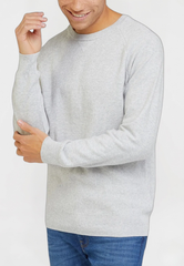 Męski Sweter Lee Raglan Crew Knit Grey Mele 112330668