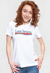 Damski T Shirt Lee Crew Neck Tee Bright White L41LETLJ 112109060