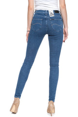 SPODNIE DAMSKIE LEE SCARLETT HIGH ZIPPER BLUE BLACK L30BROEX