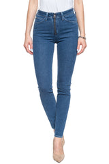 SPODNIE DAMSKIE LEE SCARLETT HIGH ZIPPER BLUE BLACK L30BROEX