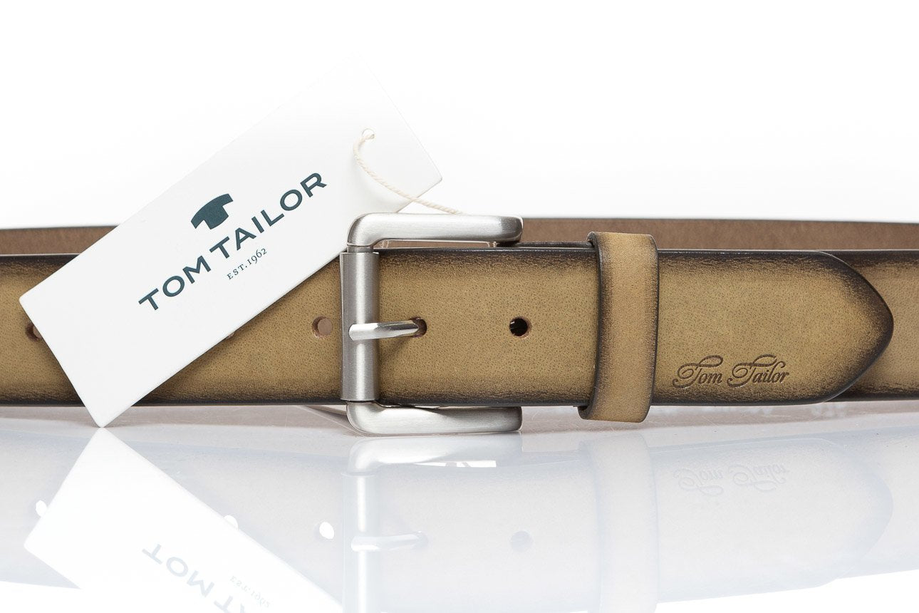 TOM TAILOR PASEK SKÓRZANY  SOPO-TT376 561 40mm Ledergürtel RO2689