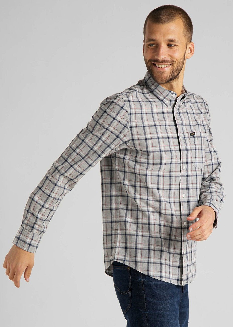 MĘSKA KOSZULA LEE LEE BUTTON DOWN GREY MELE L880RN37