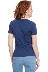 LEE T SHIRT DAMSKI SLIM LOGO TEE BLUEPRINT L43KEHLH