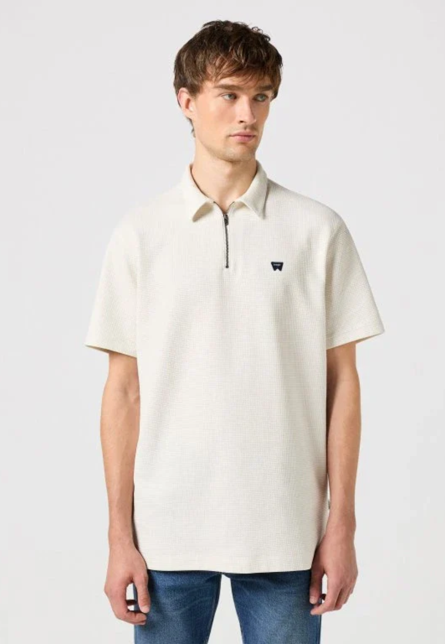 Męska Koszulka Polo Wrangler Rugby Polo Shirt Vintage White 112350413