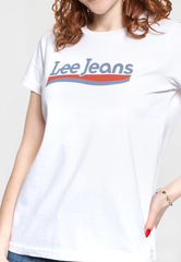 Damski T Shirt Lee Crew Neck Tee Bright White L41LETLJ 112109060
