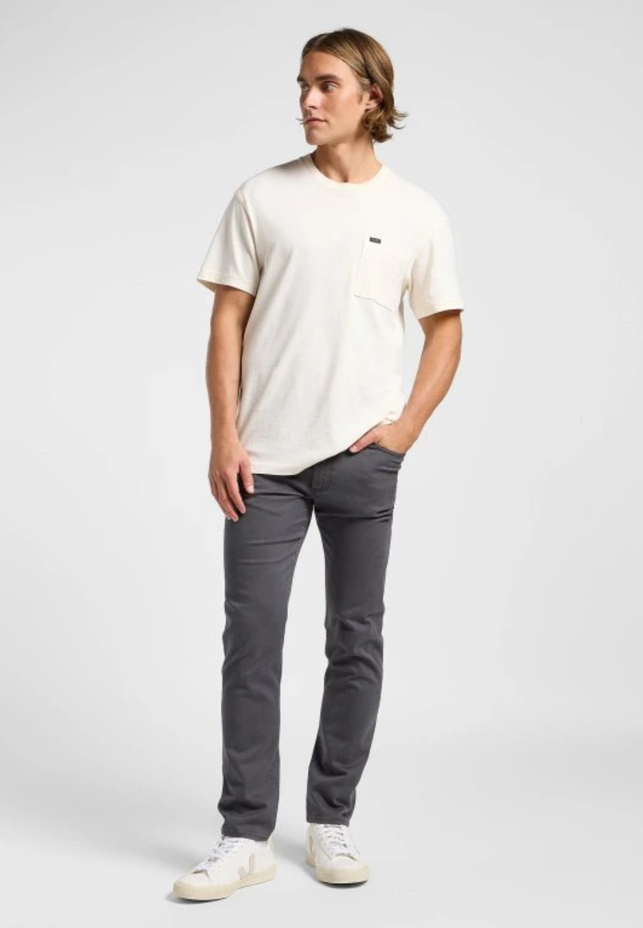 Męskie Spodnie Materiałowe Lee Slim Fit Mvp Static Gray 112363980