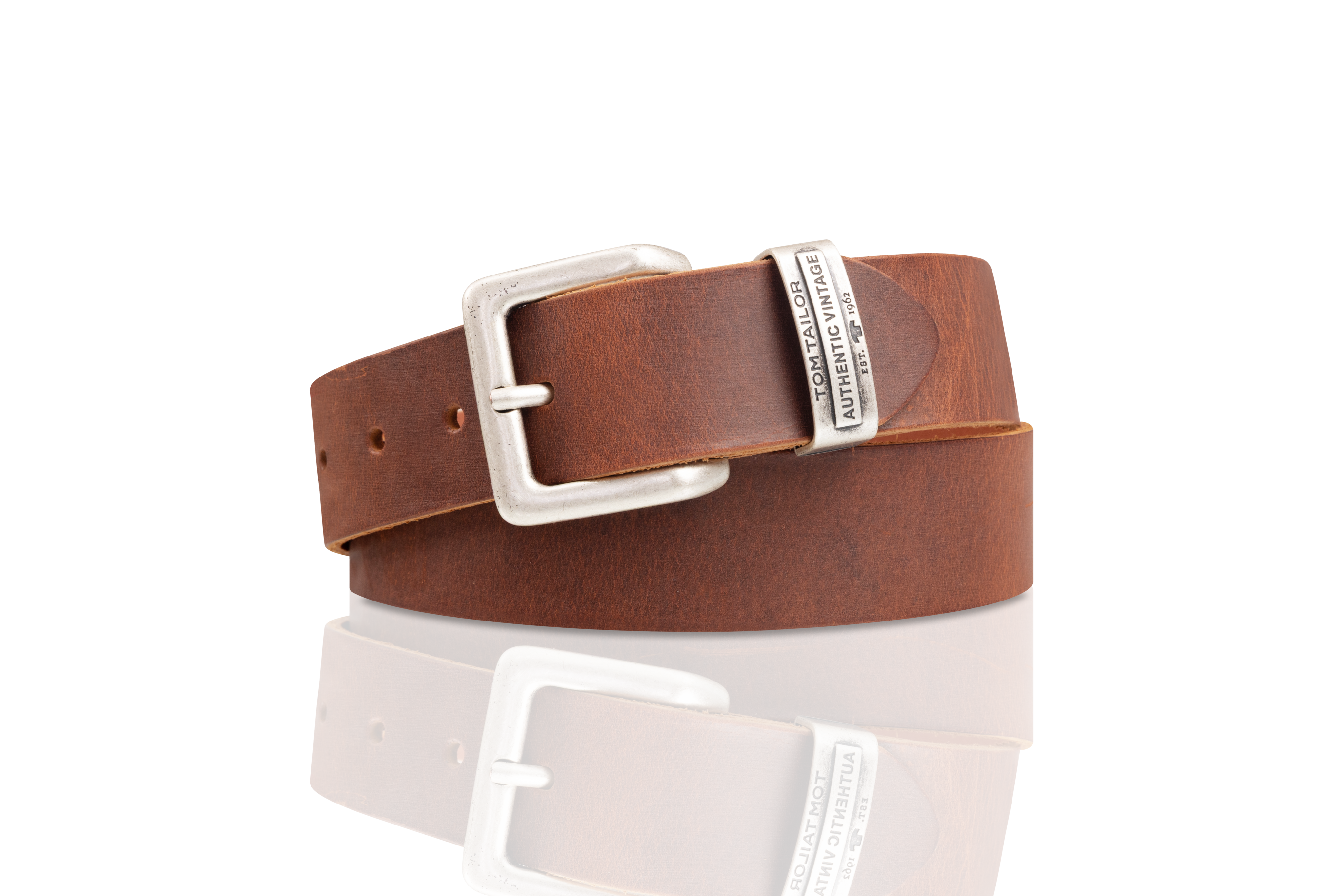 Męski Pasek Skórzany Klasyczny Skóra Tom Tailor Tg1068l89/690 40mm Gürtel Q.6789 0690 Darkbrown