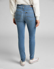 LEE SCARLETT HIGH DAMSKIE SPODNIE JEANSOWE MID BLUE L626EMXT