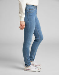 LEE SCARLETT HIGH DAMSKIE SPODNIE JEANSOWE MID BLUE L626EMXT