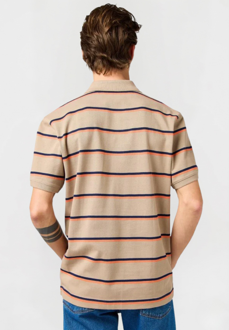 Meska Koszulka Wrangler Stripe Polo Shirt Khaki 112362831