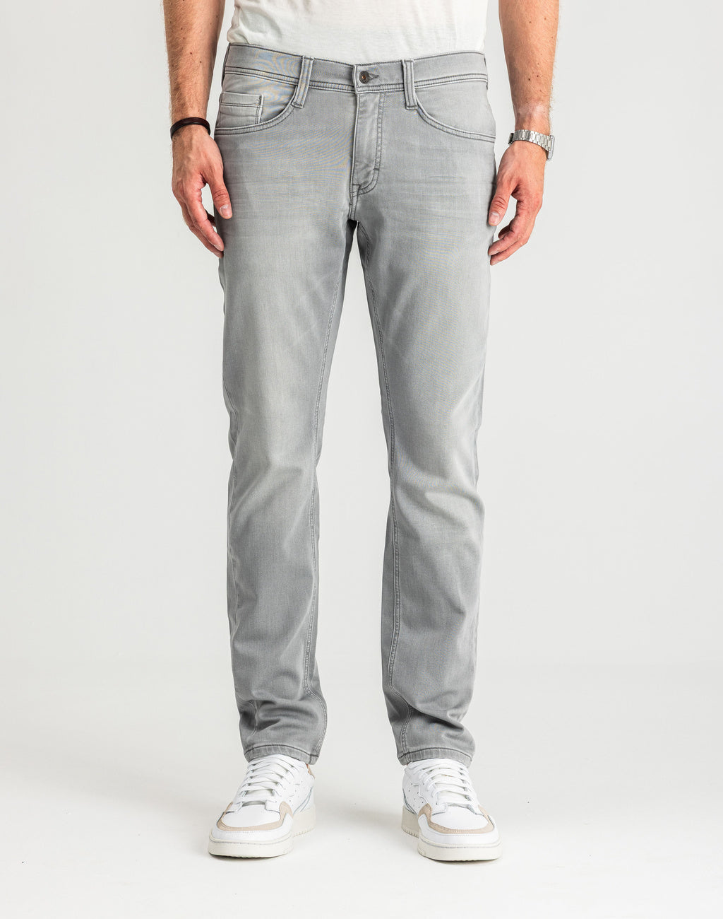 Męskie Spodnie Jeansowe Mustang Oregon Slim K Denim Grey 1014264 4500 842