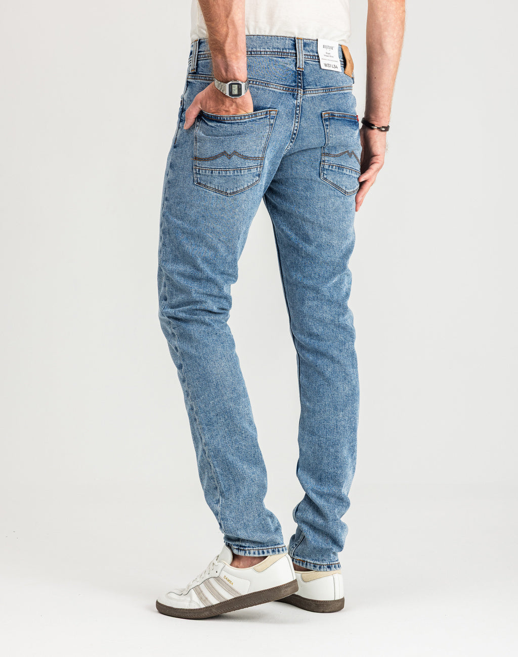 Spodnie Męskie Jeansowe Mustang Vegas Slim Denim Blue 1015043 5000 202