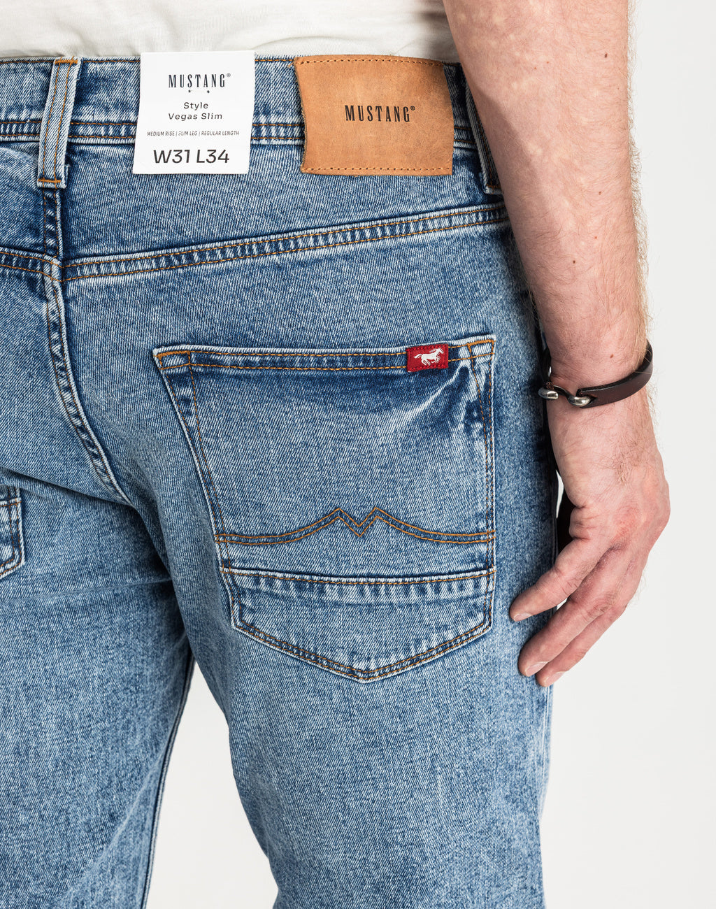 Spodnie Męskie Jeansowe Mustang Vegas Slim Denim Blue 1015043 5000 202