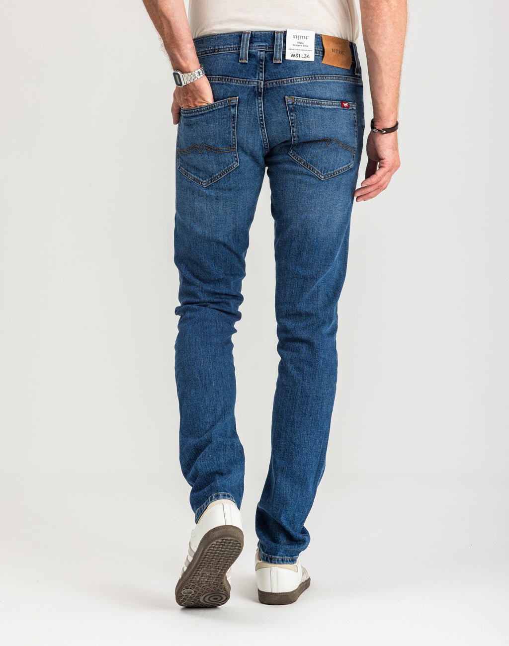 Spodnie Męskie Jeansowe Mustang Oregon Slim Denim Blue 1015041 5000 702