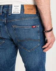 Spodnie Męskie Jeansowe Mustang Oregon Slim Denim Blue 1015041 5000 702
