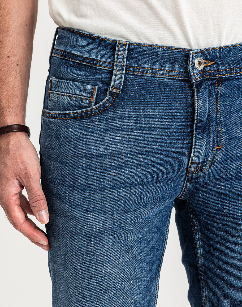 Spodnie Męskie Jeansowe Mustang Oregon Slim Denim Blue 1015041 5000 702