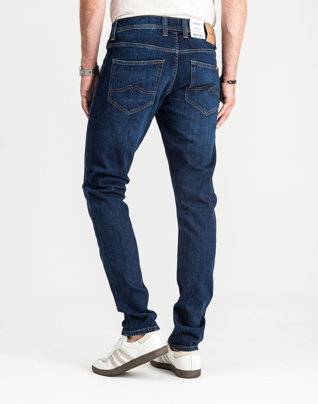 Spodnie Męskie Jeansowe Mustang Oregon Slim Denim Blue 1015041 5000 982