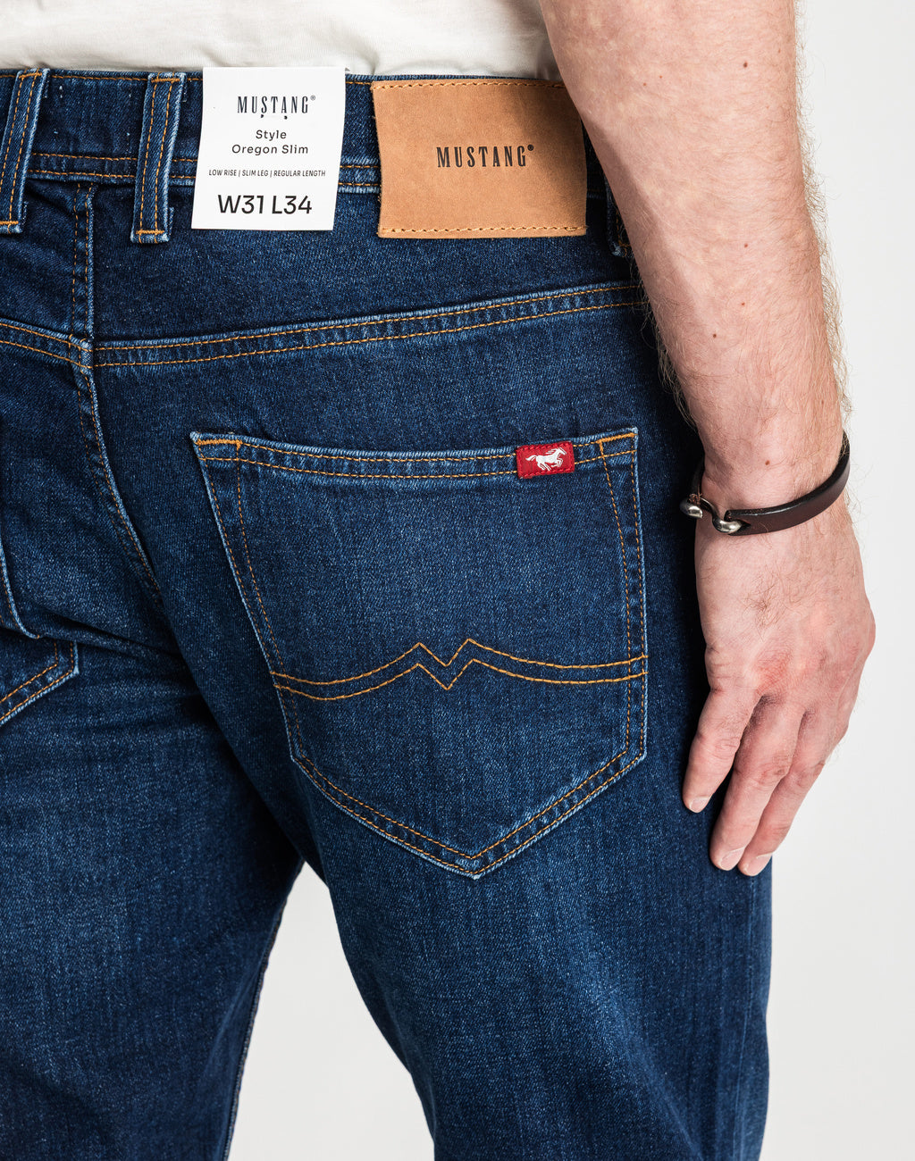 Spodnie Męskie Jeansowe Mustang Oregon Slim Denim Blue 1015041 5000 982