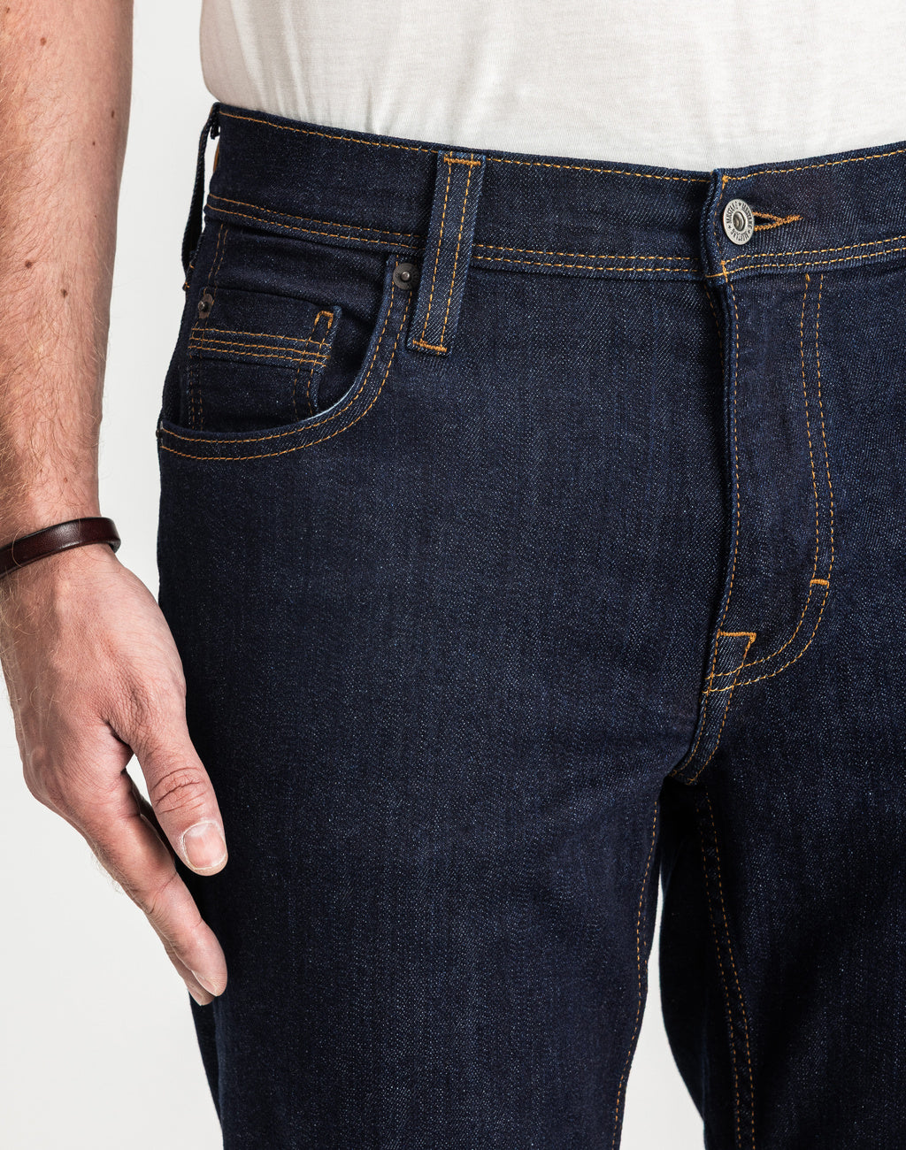 Męskie Spodnie Jeansowe Mustang Washington Straight Denim Blue 1015351 5000 940