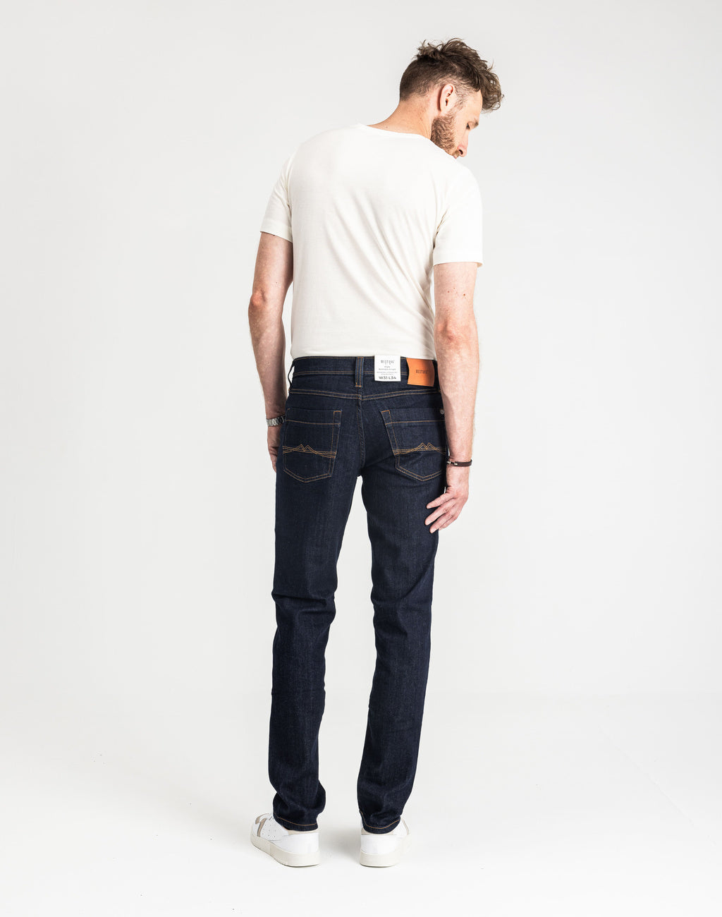 Męskie Spodnie Jeansowe Mustang Washington Straight Denim Blue 1015351 5000 940