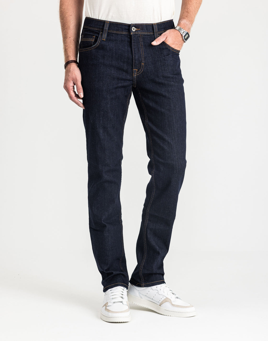 Męskie Spodnie Jeansowe Mustang Washington Straight Denim Blue 1015351 5000 940