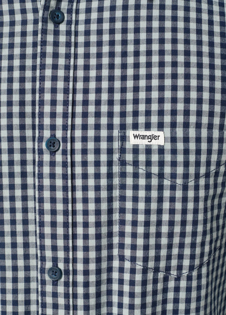 WRANGLER LS 1 PKT SHIRT MĘSKA KOSZULA W KRATĘ KRATA BLACK IRIS 112350495 W5A9016826