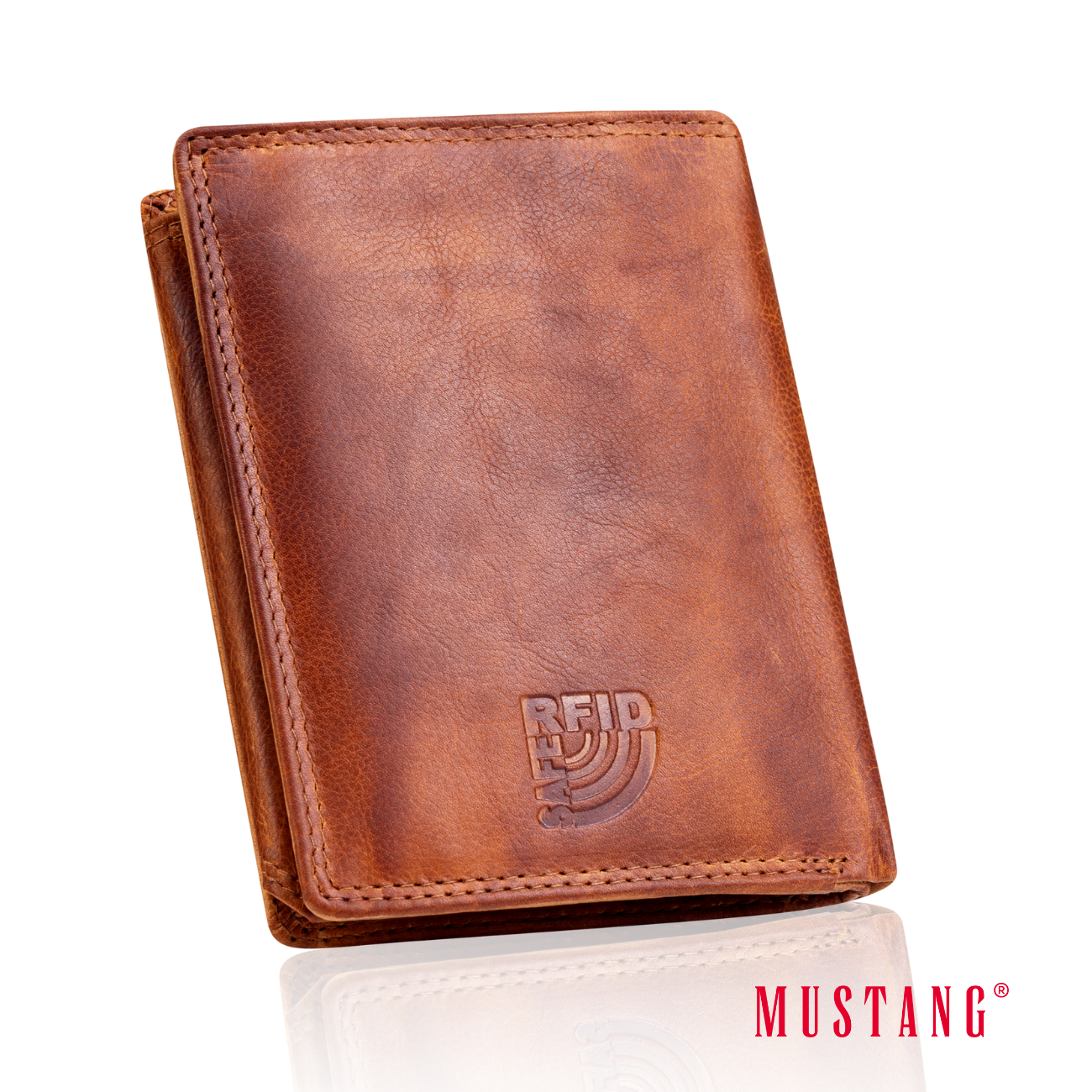 Skórzany Portfel Uniwersalny Rfid Mustang Denimo High Wallet Side Opening