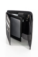 Męski Portfel Skórzany Czarny Mustang Denimo Wallet