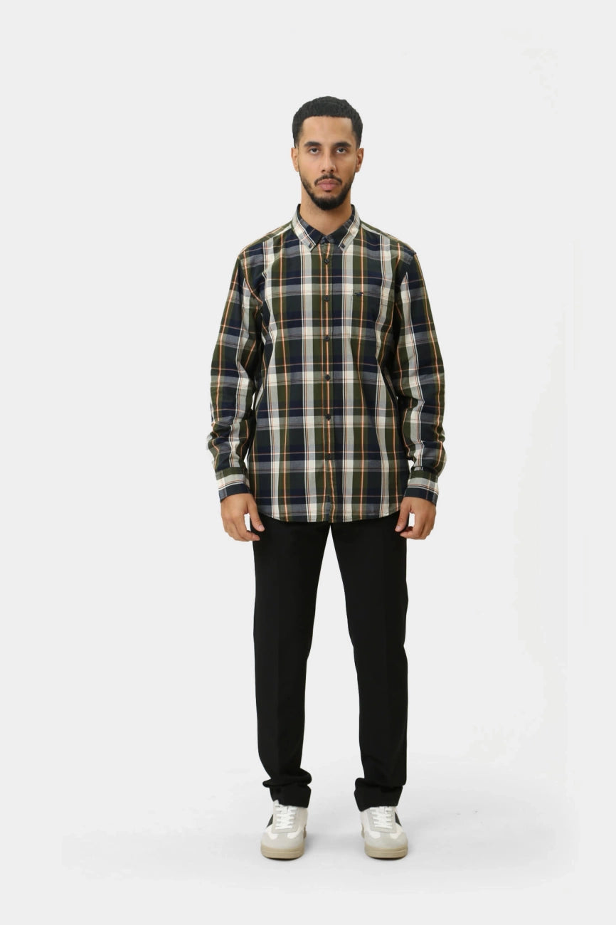 MĘSKA KOSZULA MUSTANG Chester Green Multi Check 1015624 12644