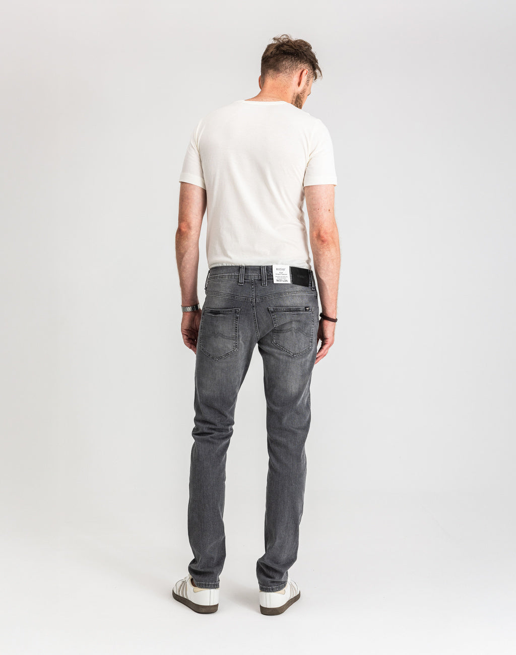 Męskie Spodnie Jeansowe Mustang Style Oregon Tapered Denim Black 1017124 4000 203