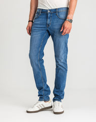 Męskie Spodnie Jeansowe Mustang Style Oregon Tapered Denim Blue 1017123 5000 682