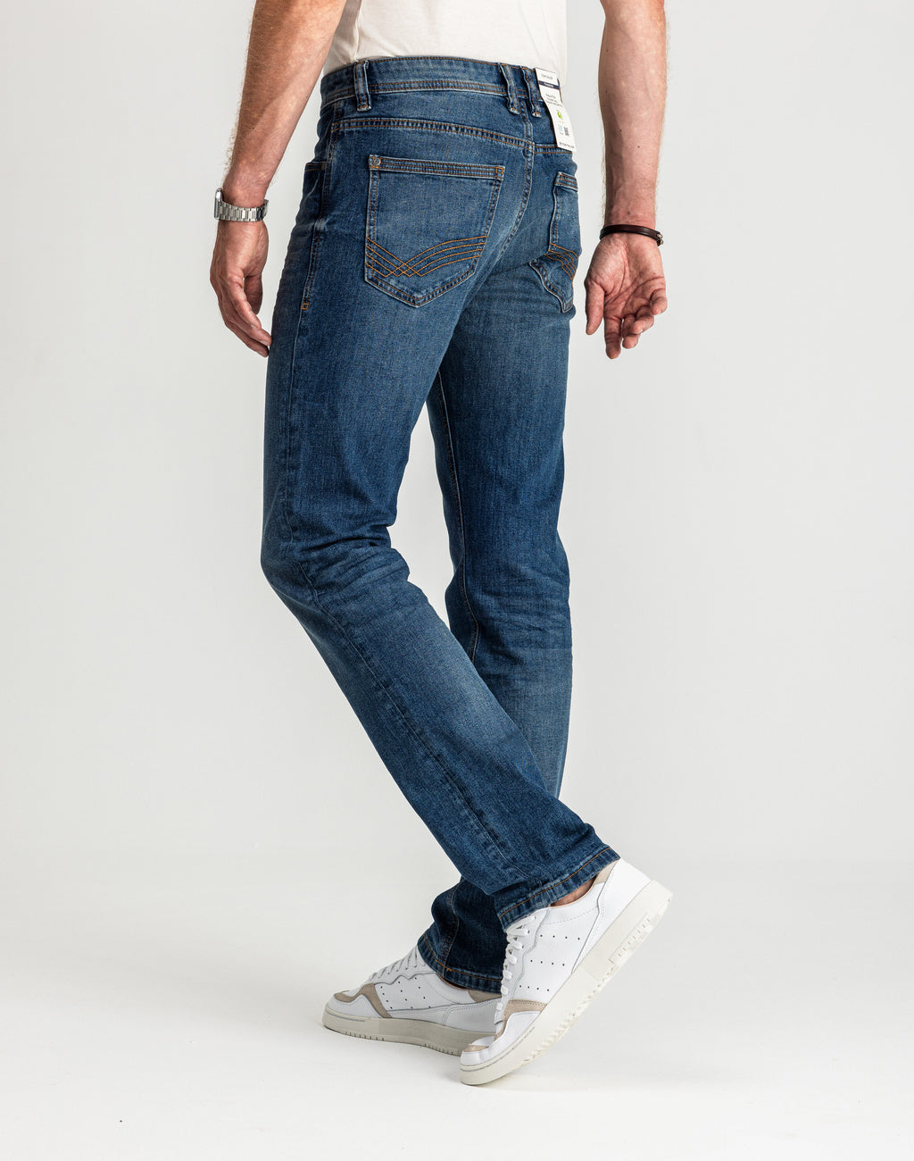 Męskie Spodnie Jeansowe Tom Tailor Marvin Used Mid Stone Proste 1007858 10119