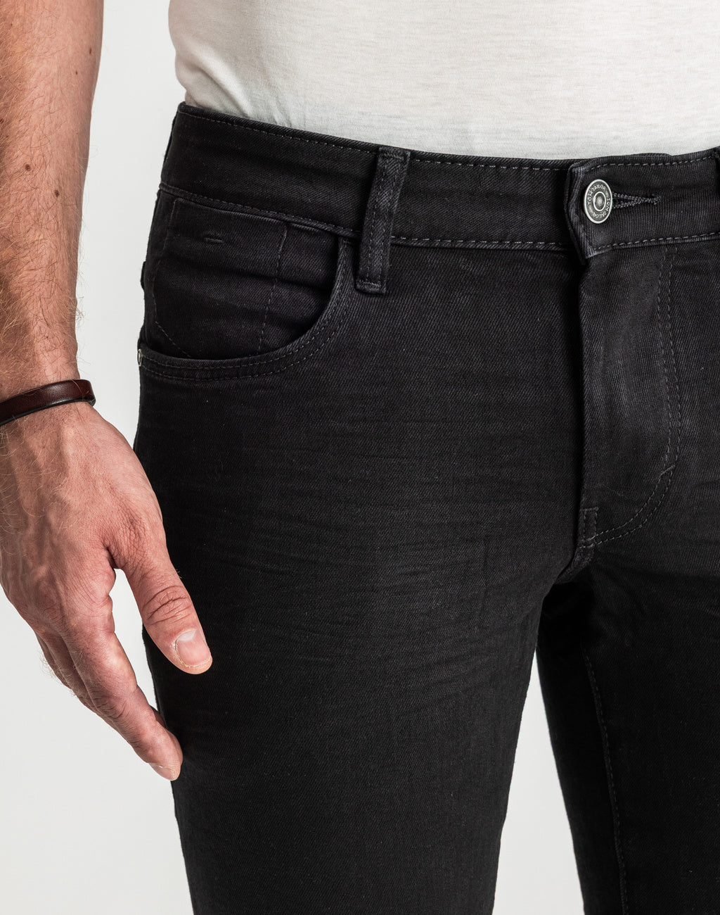 Męskie Spodnie Jeansowe Tom Tailor Troy Czarne Slim Fit 1021160 10270