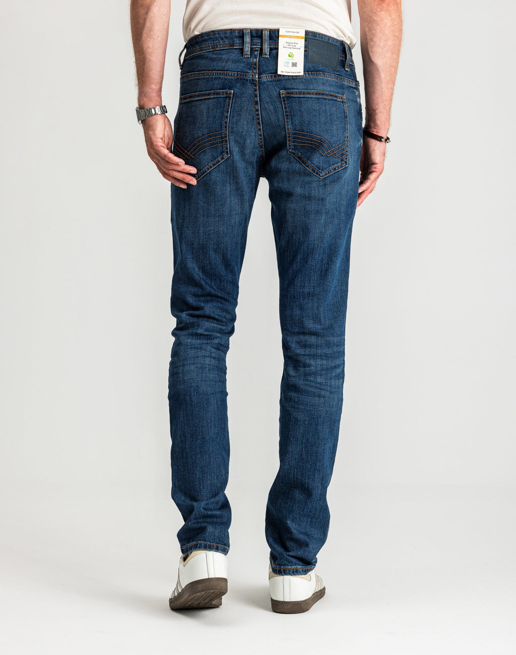 Męskie Spodnie Jeansowe Josh Regular Slim Mid Stone Wash Denim 1047978 10281