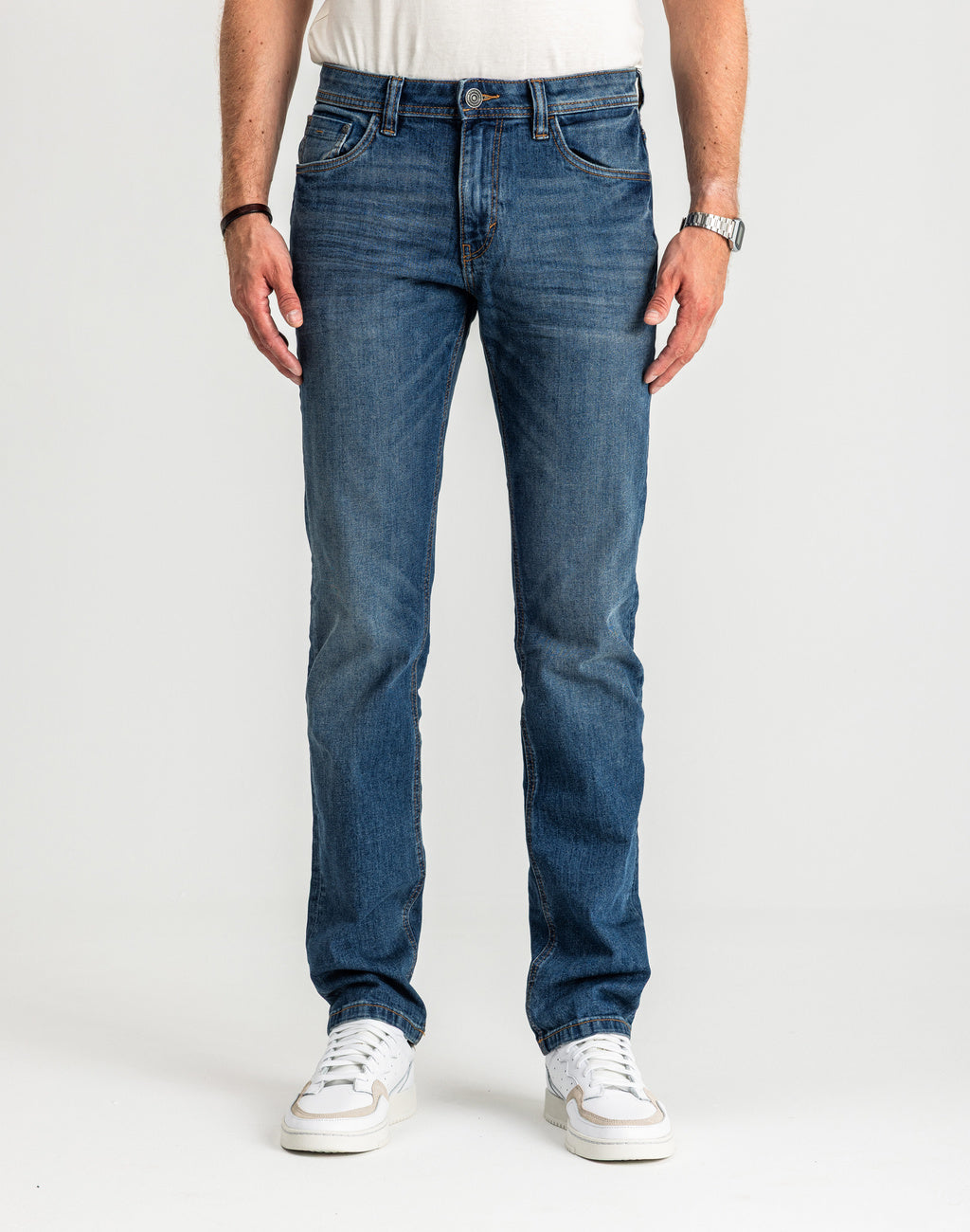 Męskie Spodnie Jeansowe Marvin Straight Mid Stone Blue Grey Denim 1047981 10162