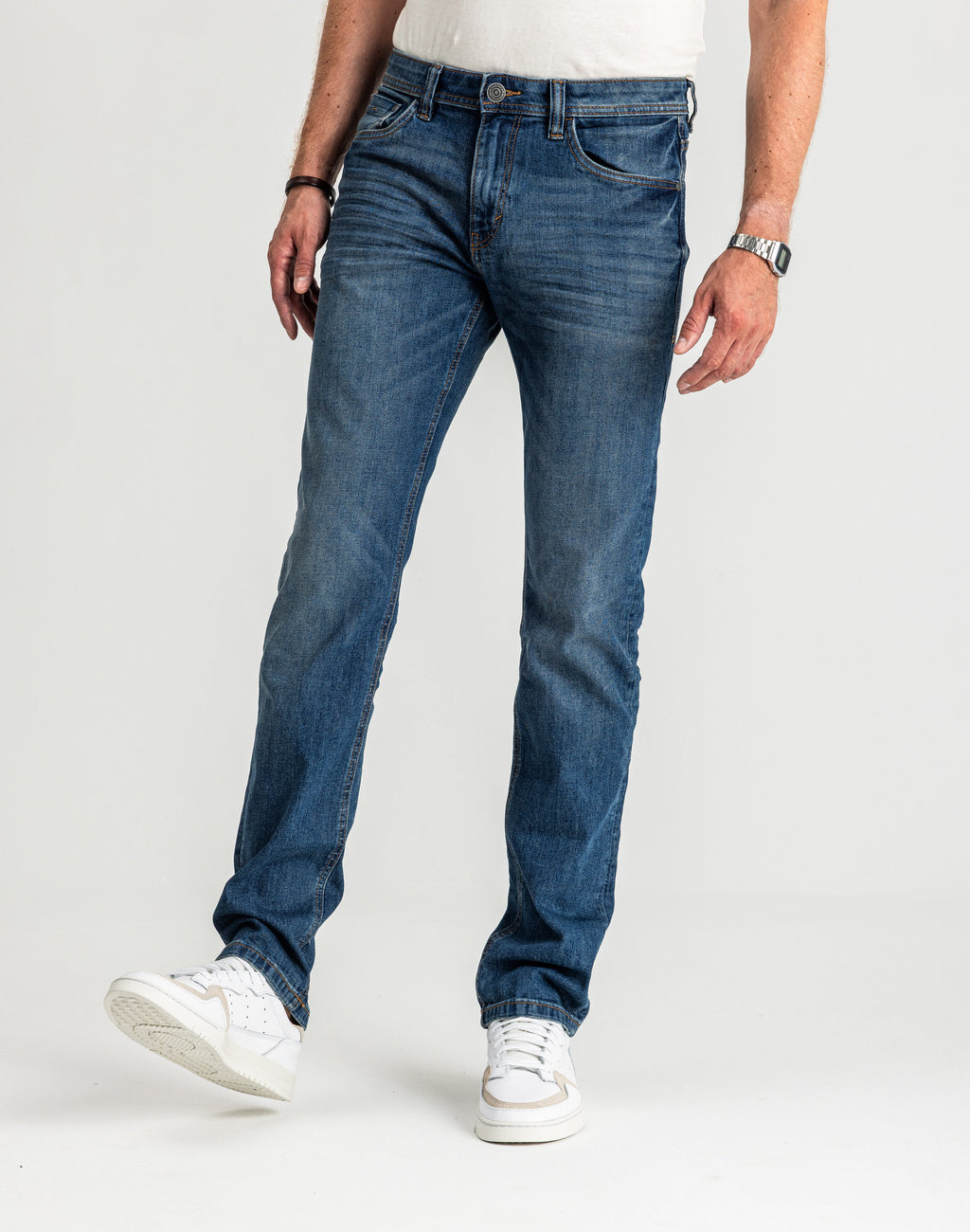 Męskie Spodnie Jeansowe Marvin Straight Mid Stone Blue Grey Denim 1047981 10162