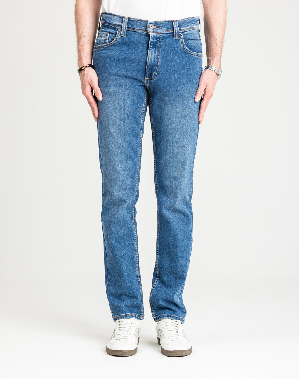 Męskie Spodnie Jeansowe Mustang Style Washington Straight Denim Blue 1016814 5000 582