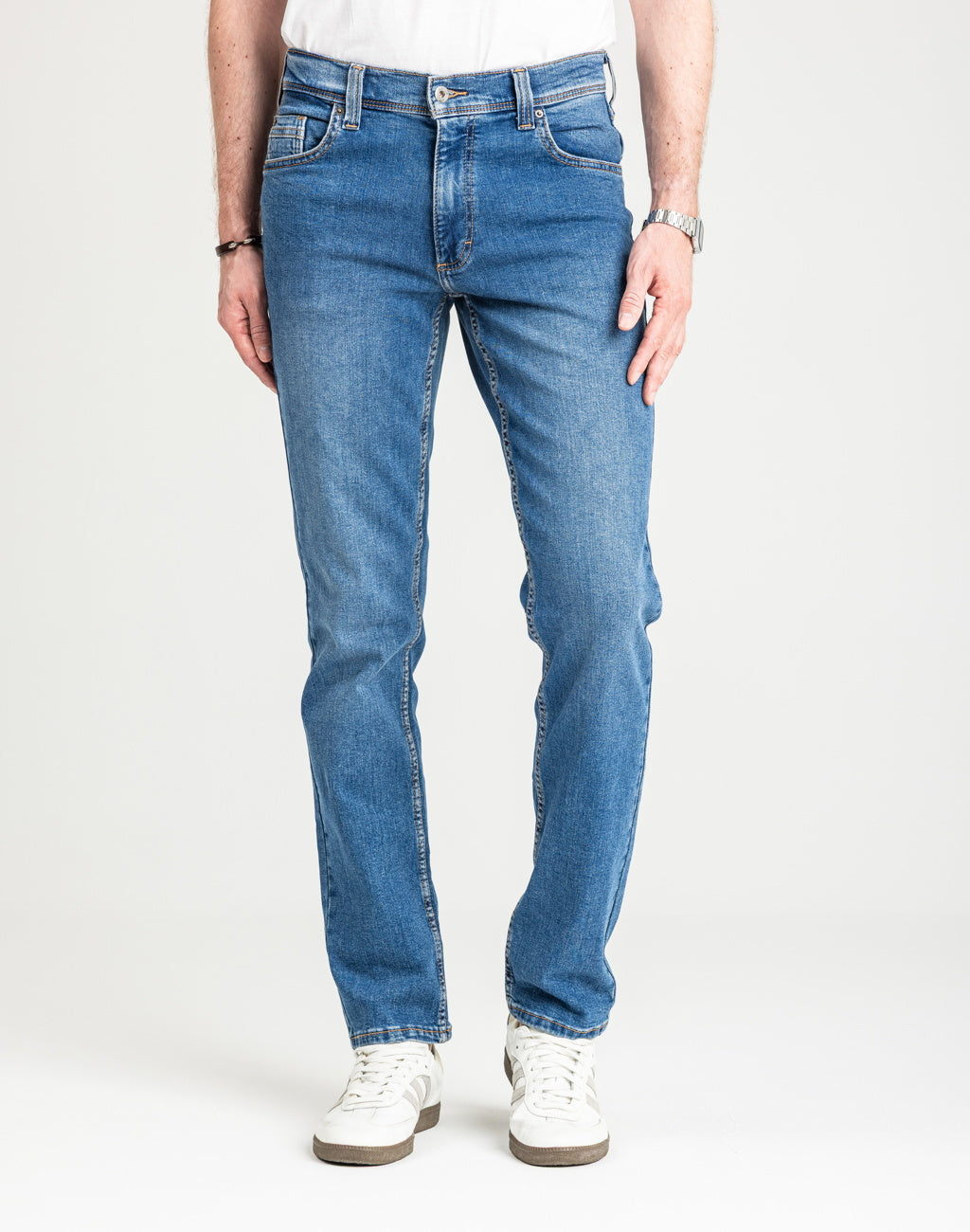Męskie Spodnie Jeansowe Mustang Style Washington Straight Denim Blue 1016814 5000 582