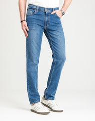 Męskie Spodnie Jeansowe Mustang Style Washington Straight Denim Blue 1016814 5000 582